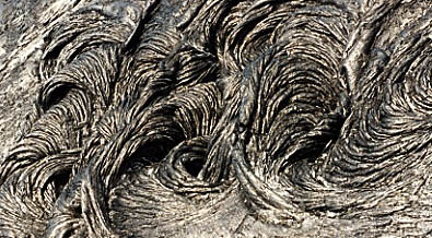 Swirls of pahoehoe.